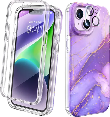 Miniatura 188 de Diaclara - Funda compatible con iPhone 11, carcasa resistente de cuerpo completo con protector de pantalla integrado sensible al tacto y Transparente