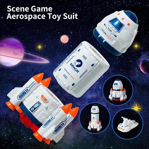 Miniatura 4 de Wbzle Juguetes de Cohete Espacial, Nave Espacial con Juguetes de Astronauta para Educación, Concentración, Diversión de Aprendizaje de Cohetes