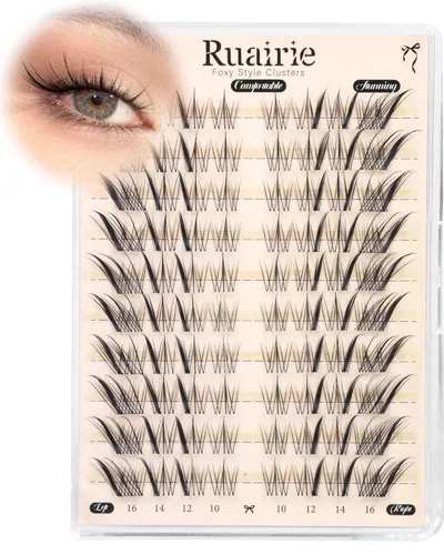 Miniatura 16 de Extensiones de pestañas dispersas en racimo, pestañas individuales, extensiones de pestañas naturales en racimo, 9-11 mm, 96 unidades, para colocar