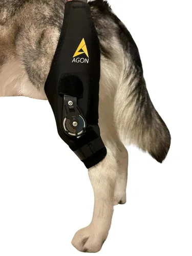 Miniatura 8 de AGON Rodillera para perros – Rodillera profesional para perros con estabilizador de bisagra ajustable – Rodillera de neopreno premium para soporte