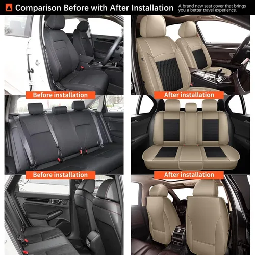 Miniatura 7 de DISUTOGO Fundas de Asiento Compatibles con Ford Maverick 2022 2023 2024 2025: Juego Completo de Fundas de Asiento para Coche 5 Asientos de Seda