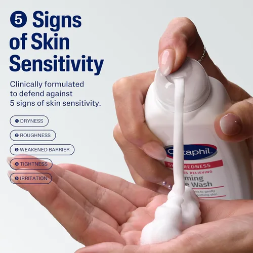 Miniatura 3 de Cetaphil Jabón facial espumoso que alivia el enrojecimiento para pieles sensibles, 8 onzas líquidas, limpia y calma suavemente la piel sensible sin