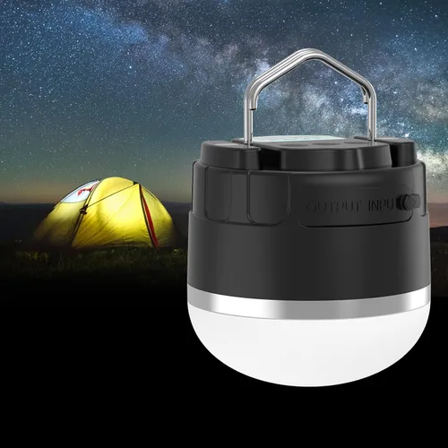 Linterna LED para camping, recargable, 1000LM luz portátil para tienda de campaña con 3 modos de iluminación de color, banco de energía,