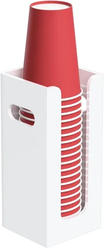 Miniatura 13 de Dispensador de Vasos de Café Desechables con Asas, Montaje en Encimera o Pared, Soporte para Vasos de Bebidas Calientes/Frías y Tapas - Organizador