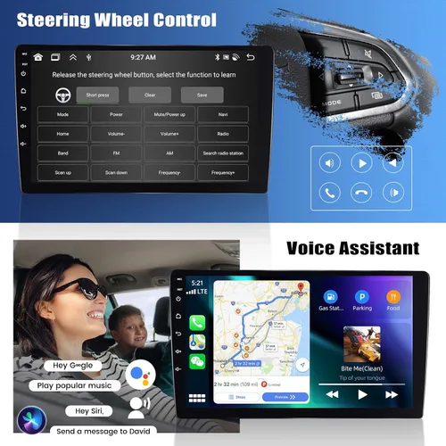Miniatura 5 de [8 Core 4G+64G] Radio de coche para Hyundai Elantra 2007-2010 con Carplay inalámbrico Android Auto, pantalla táctil de 9 pulgadas, Android 15