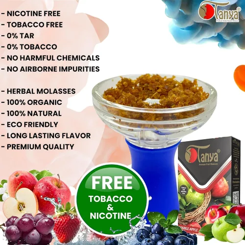 Miniatura 3 de Tanya Hookah Shisha Sabores, sin tabaco y nicotina, paquete variado de frutas, 1.76 oz (paquete de 3) fresa, arándano y mango.