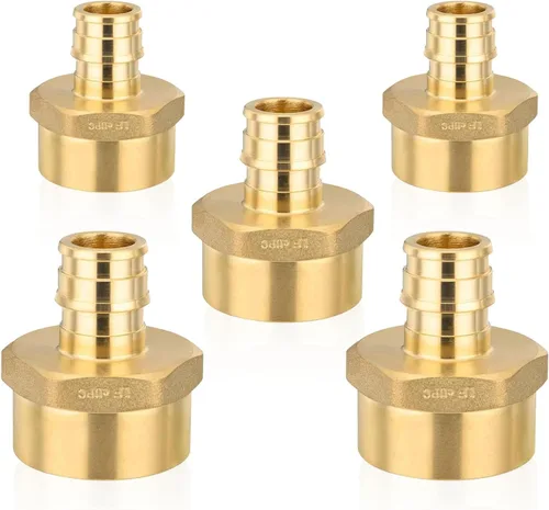 Miniatura 8 de PEX-A - Accesorios de expansión PEX-A, adaptador NPT roscado hembra PEX-A de 1/2 x 1/2 pulgadas, accesorios de tubería de expansión de latón