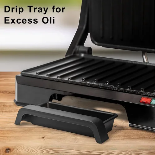 Miniatura 5 de UVFAST Mini Prensa para Panini y Parrilla Sandwichera Eléctrica 3 en 1, Prensa para Panini y Parrilla Sandwichera, Abre 180 Grados para Parrilla