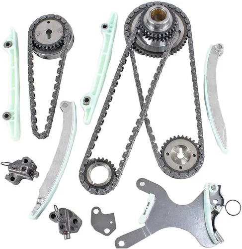 Miniatura 2 de DNJ Kit de cadena de distribución TK1101 para Dodge 2002-2008, Jeep, Mitsubishi Commander, Dakota, Durango 4.7L V8 16V SOHC 287cid