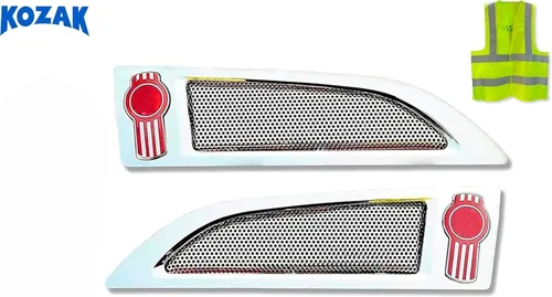 Miniatura 2 de Conjunto de rejilla de ventilación de entrada de aire lateral cromada (lado derecho del pasajero y lado izquierdo del conductor) compatible