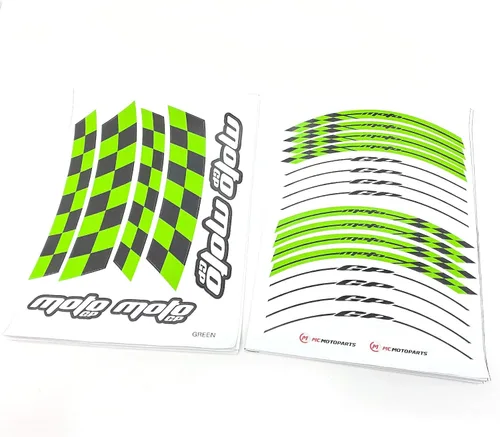 Miniatura 2 de MC MOTOPARTS Calcomanías de vinilo brillante para llantas de 17 pulgadas, compatibles con ZX-10R ZX-10RR ZX-6R ZX-6RR 636 Z900 Z1000 Z650 Ninja 400