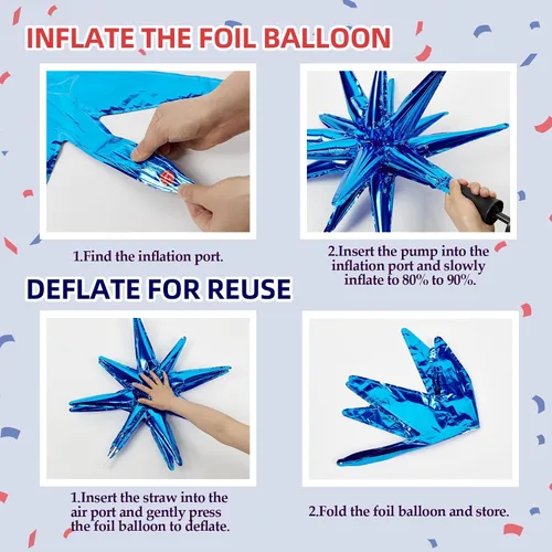 Miniatura 4 de Kit de arco de guirnalda de globos rojos, blancos y azules, 5, 10, 12, 18 pulgadas, globos de látex de confeti rojo, blanco y azul
