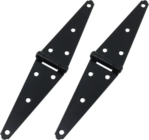 Miniatura 6 de T Tulead Bisagras de hierro para puerta, bisagra de bisagra para puerta, 5.31 pulgadas, color negro, paquete de 4, con tornillos de montaje
