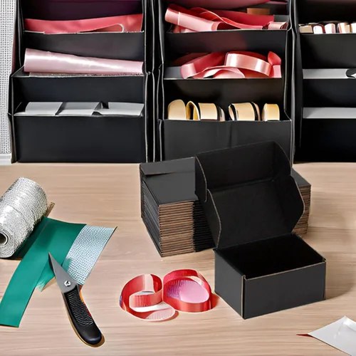 Miniatura 4 de Cajas de envío pequeñas de 6 x 4 x 3 pulgadas, cajas de cartón corrugado negro (paquete de 20) para correo, embalaje, pequeñas empresas y embalaje