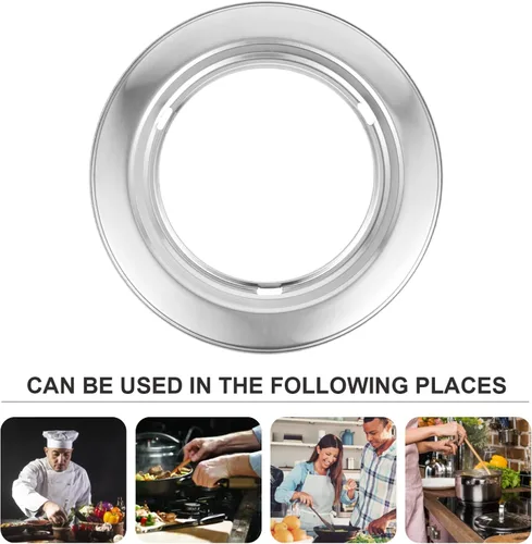 Miniatura 5 de Cabilock Adaptador de anillo de acero inoxidable para estante redondo Cocina Anillo de vapor Alimentos