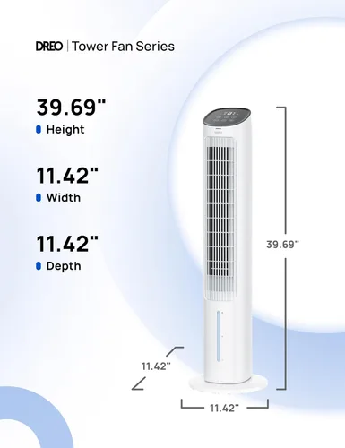 Miniatura 8 de DREO Ventilador de aire acondicionado portátil, ventiladores de pie de 40 pulgadas que soplan aire frío, aire acondicionado portátil, enfriador