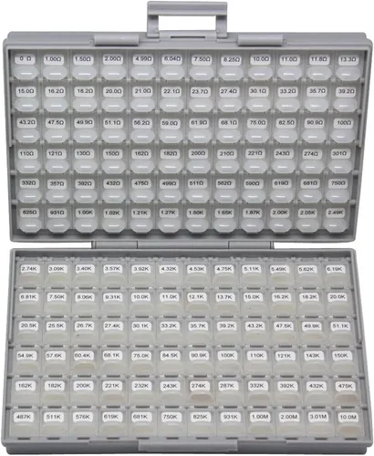 Miniatura 3 de AideTek Resistencia de montaje en superficie de tamaño 0402 144 valores, 100 unidades/valor 1% Kit de resistencias de muestra distribuido en caja