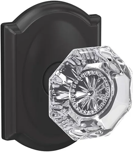 Miniatura 8 de Schlage Custom FC21 ALX 716 COL Alexandria - Pomo de cristal con moldura Collins para pasillos y cerraduras de cama, bronce envejecido