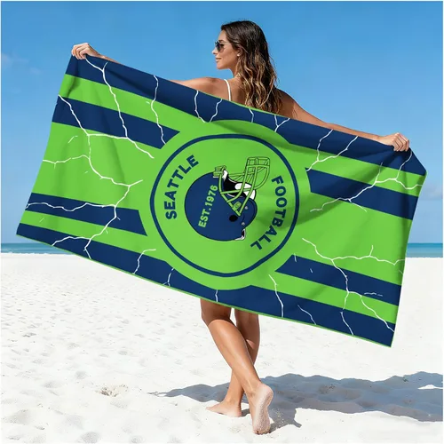 Miniatura 40 de Football Fan Thin Lightweight Microfiber Beach Towel Las Vegas City Themed Large Absorbent Oversized Towels Men Women Stuff Raiders Team Dad Husband