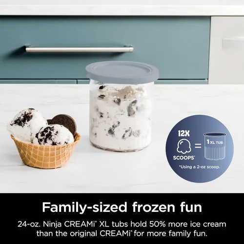 Miniatura 17 de Ninja CREAMi Deluxe - Máquina para hacer helados y postres congelados, incluye (4) recipientes de tamaño familiar de 24 oz, para helado, sorbete