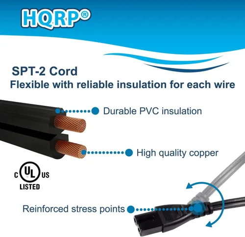 Miniatura 4 de HQRP Cable de alimentación de CA compatible con Panasonic TC-50A400U TC-50AS530U TC-50AS530UE TC-50AS630U TC-50AS650UE TC-50ASU534 TC-60AS640U LED