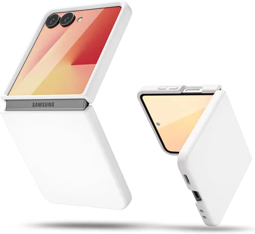 Miniatura 31 de oakxco Funda para teléfono Samsung Galaxy Z Flip 4, agarre de silicona líquida, bonita fina delgada cubierta de gel TPU de goma suave lisa
