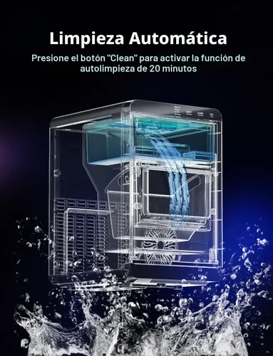 Miniatura 5 de EUHOMY - Fabricador de hielo para encimera de pepitas, máquina de hielo de 40 libras/24 horas, autolimpieza, fabricador de hielo sónico de encimera
