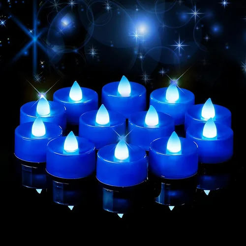 Miniatura 15 de Amagic - Paquete de 24 velas LED sin llama que funcionan con pilas, velas falsas de té, luces LED de té sin llama para Halloween, boda, votiva