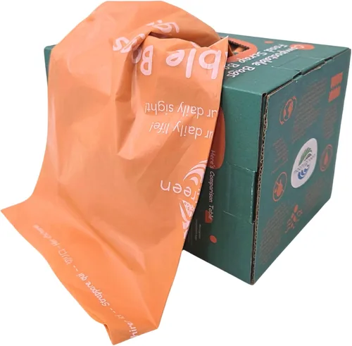 Miniatura 8 de Bolsas de basura compostables, 2.6 galones, 9.84 litros, 200 unidades, extragruesas, desechos de alimentos, pequeñas bolsas de basura de cocina, US