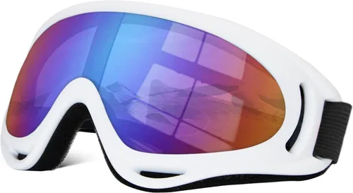 Miniatura 13 de Gafas de motocross ATV con resistencia al impacto, diadema ajustable para esquí, nieve y motocross Caqui
