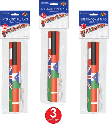 Miniatura 6 de Beistle Camino de mesa con bandera, talla única, multicolor