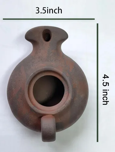 Miniatura 3 de Lámpara de aceite de arcilla hecha a mano, linterna bíblica de oración de estilo antiguo, regalo cristiano y decoración del hogar