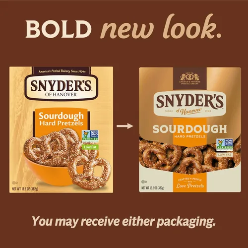 Miniatura 3 de Snyder's of Hanover Pretzels, pretzels duros de masa madre, caja de 13.5 onzas