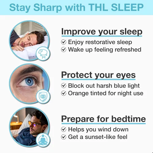 Miniatura 6 de +1.0 +1.5 +2.0 +2.5 Orange Blue Light Blocking Reading Glasses for Better Sleep - Migraine Glasses for Women & Men