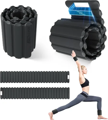 Pesas ajustables de muñeca y tobillo para mujeres y hombres, paquete de 2 (1 libra cada una), brazalete de silicona con peso para pilates, gimnasio,