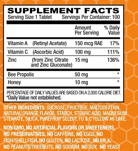 Miniatura 8 de Basic Brands Zinc Orange Defend - Pastillas de zinc para adultos, apoyo inmunológico y apoyo de bienestar estacional - Sabor naranja, 100