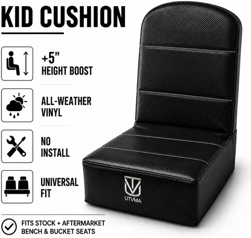 Miniatura 2 de UTVMA Cojín para niños, asiento UTV para niños, cojín de 5 pulgadas para asientos UTV de stock y posventa