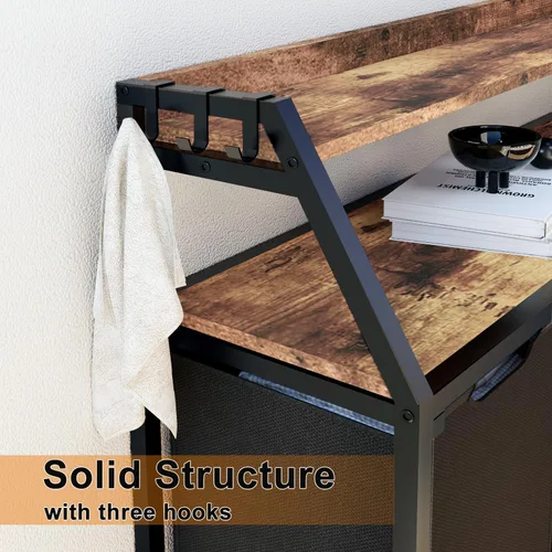 Miniatura 8 de Timberer Cesta de lavandería, clasificador de ropa de 3 secciones, cesta de lavandería rodante con ruedas, 2 estantes, 3 × 54.5 L, bolsas extraíbles