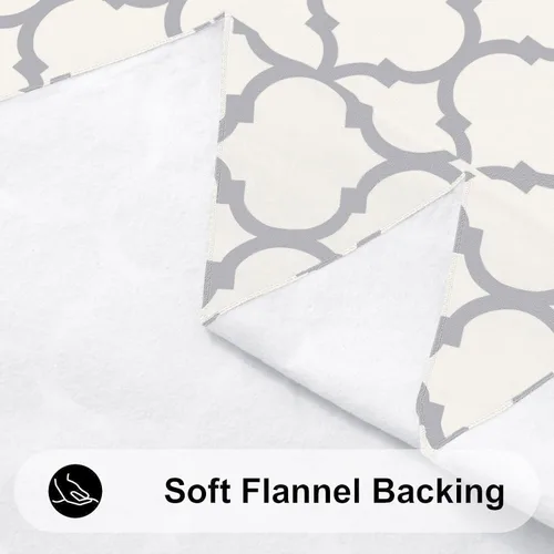 Miniatura 5 de Smiry - Mantel cuadrado de vinilo impermeable con respaldo de franela para mesas cuadradas, manteles de plástico lavables a prueba de derrames