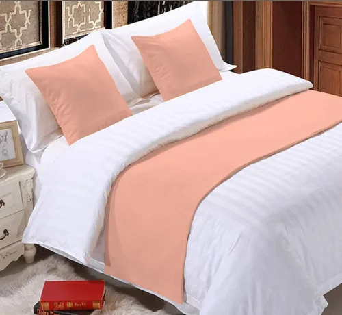 Miniatura 10 de Elegant Decor Camino de cama de algodón egipcio de 800 hilos, 1 pieza y 2 fundas de cojín a juego, tamaño Cal-King [blanco sólido] (borgoña, Queen)