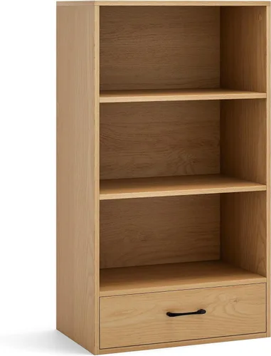 Miniatura 8 de Giantex Estantería de 4 niveles con cajón, organizador de pie de 42.5 pulgadas de alto, estantes de almacenamiento con dispositivo anti-caída