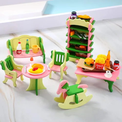 Miniatura 6 de 38 piezas de accesorios en miniatura para casa de muñecas, juguetes de comida en miniatura, juegos de miniaturas, alimentos pequeños para muñecas