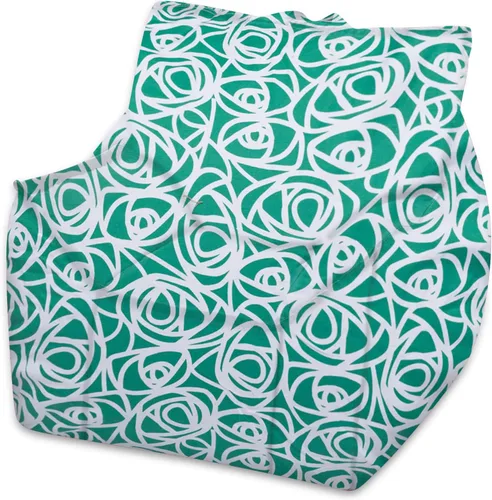 Miniatura 23 de Posh Beanbags - Sillón puff grande, 38 pulgadas, color azul rey sólido Nylon suave - Azul real