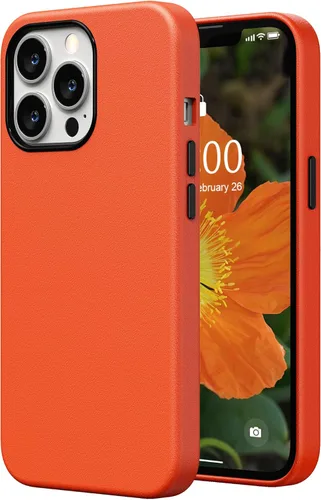 Miniatura 8 de SURPHY Compatible con iPhone 13 Pro, funda de piel sintética de alta calidad (con botones metálicos y forro de microfibra) para 13 Pro