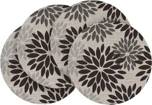 Miniatura 31 de Artoid Mode - Juego de 4 manteles individuales de vinilo con diseño floral, resistentes al calor, lavables, antideslizantes, de PVC, para decoración