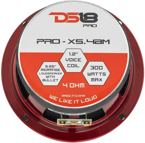 Miniatura 9 de Altavoz DS18 PRO de rango medio, cúpula en compresión de aluminio roja, altavoces de puerta de audio de alta calidad para auto o camión sistema