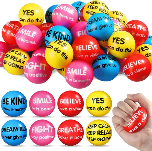 Miniatura 8 de Liliful 48 bolas motivacionales para el estrés, bolas inspiradoras a granel para adultos, alivio de la ansiedad, juguetes para la ansiedad, regalos