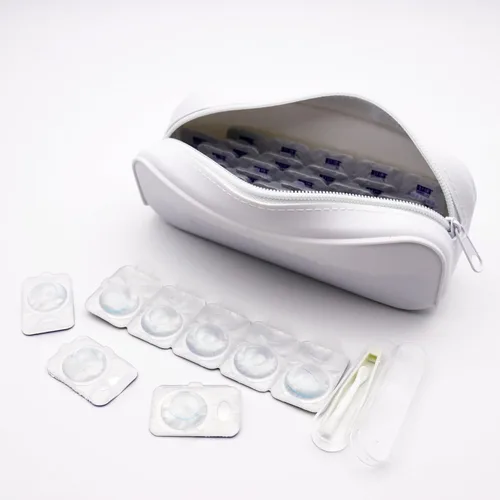 Miniatura 10 de P-40 organizador diario para lentes de contacto, estuche de viaje diario para lentes de contacto, dispensador de lentes de contacto desechable