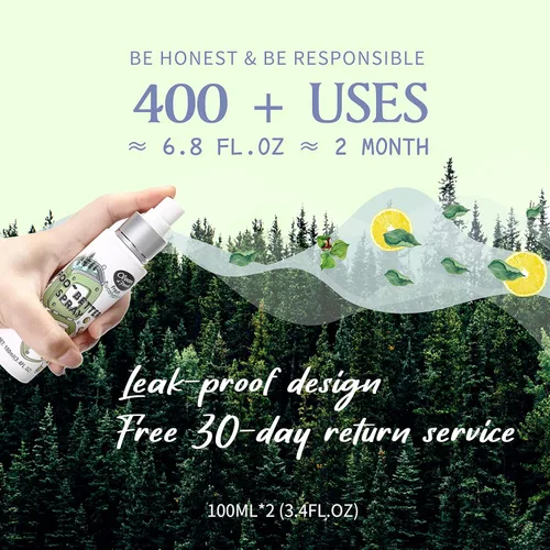 Miniatura 4 de Clean-n-Fresh Aerosol para inodoro, aroma a eucalipto, aceite esencial de plantas 100% natural, ambientadores para baño, más de 400 usos, eliminador