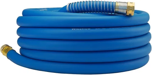 Miniatura 15 de Wiseflow Leader Hose Manguera de agua resistente de 3 x 5/8 pulgadas con accesorios de latón macho a hembra, extensor de manguera corta para carrete